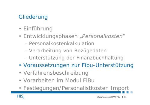 Zusammenspiel SVA/Fibu - Hochschul-Informations-System GmbH