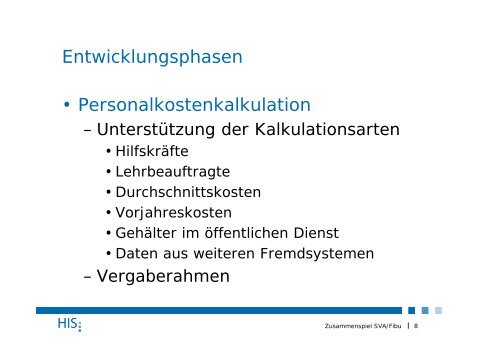 Zusammenspiel SVA/Fibu - Hochschul-Informations-System GmbH