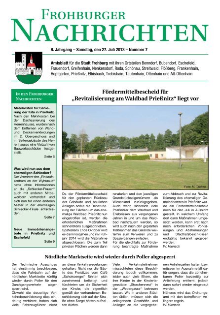 Frohburger Nachrichten Juli 2013 [*.pdf; 1,39 MB]