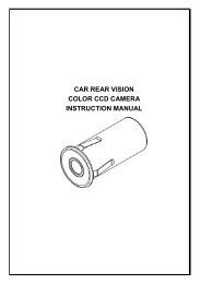 car rear vision color ccd camera instruction manual - HI SHARP