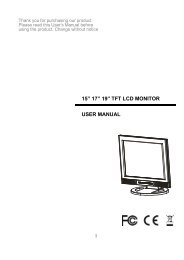 15â 17â 19â TFT LCD MONITOR USER MANUAL - HI SHARP