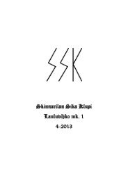 Skinnarilan Sika Klupi Lauluvihko mk. 1 4-2013