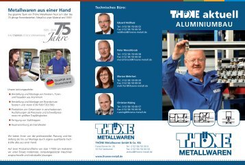 aluminiumbau - Thöne Metallwaren GmbH & Co. KG
