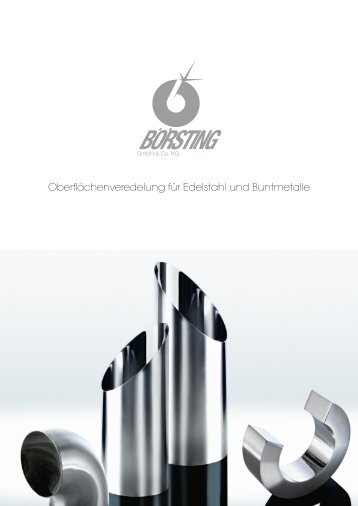 Oberflächenveredelung für Edelstahl und Buntmetalle - Boersting.de