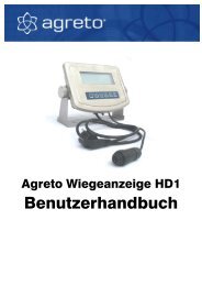 AGRETO HD1 Wiegeanzeige Handbuch - Agris