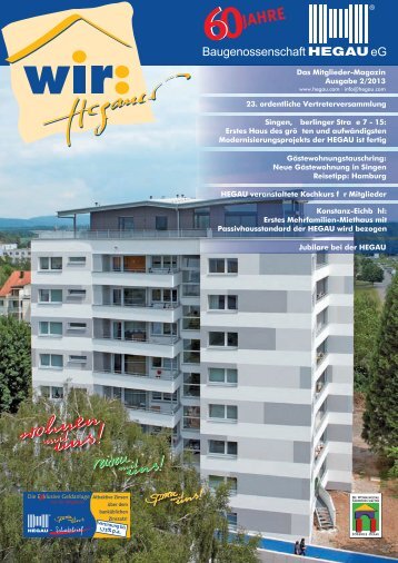 Ausgabe 2 / 2013 - Baugenossenschaft Hegau eG