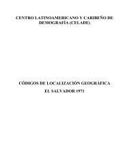 El Salvador 1971, CÃ³digos de LocalizaciÃ³n GeogrÃ¡fica