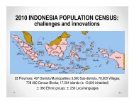 2010 INDONESIA POPULATION CENSUS: challenges and ...