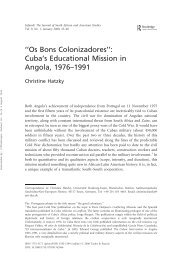 ''Os Bons Colonizadores'': Cuba's Educational Mission in Angola ...