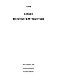 BeHMi 1999 - Historisches Institut - UniversitÃ¤t Bern