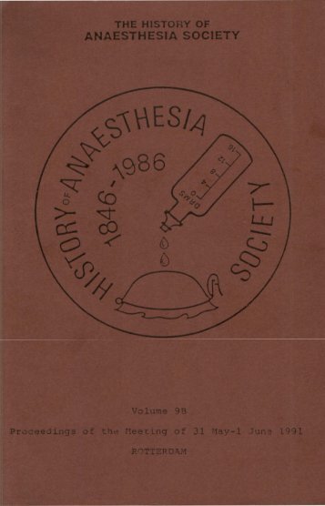 Volume 9b - History of Anaesthesia Society