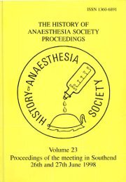 Volume 23 - History of Anaesthesia Society