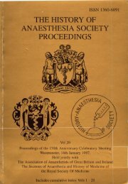 Volume 20 - History of Anaesthesia Society