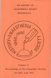 Volume 13 - History of Anaesthesia Society