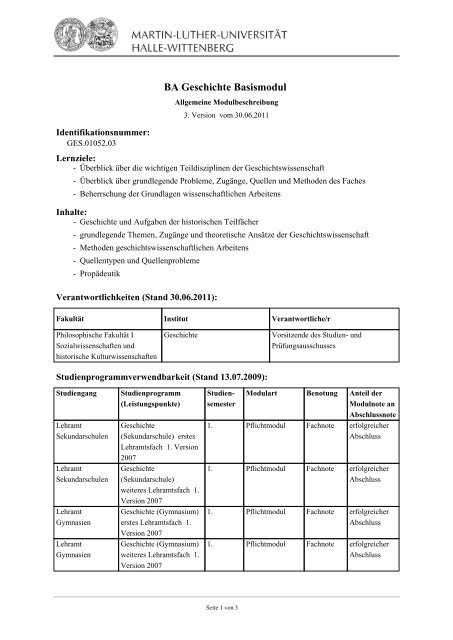 BA Geschichte Basismodul - Histdata.uni-halle.de