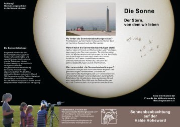 Sonnenbeobachtung auf der Halde Hoheward