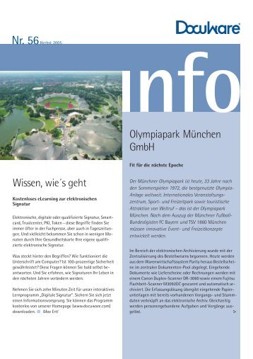 Wissen, wie´s geht Olympiapark München Gmbh - bmd Gmbh