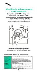2. Halbjahr 2013 - Planetarium Recklinghausen