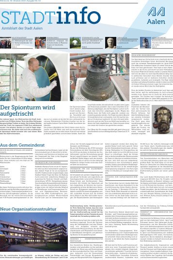 "Stadtinfo" 44. Kalenderwoche - 30. Oktober 2013 (pdf ... - Stadt Aalen