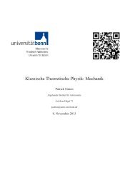 Klassische Theoretische Physik: Mechanik - Argelander-Institut für ...