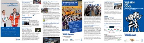 Wissen ist cool - Programm (pdf) - Familien-Willkommen