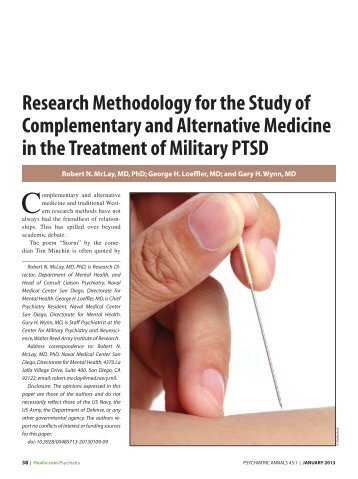 Research Methodology for the Study of Complementary and ... - Healio