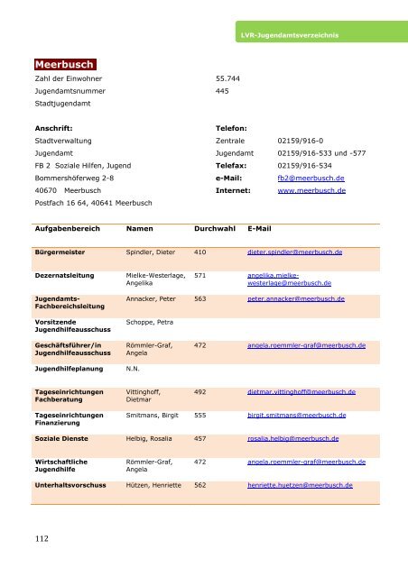 Jugendamtsverzeichnis mit Änderungen der Jugendämter Stand ...