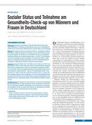 Sozialer Status und Teilnahme am Gesundheits-Check-up von ... - RKI