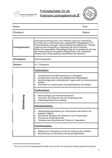 praktische Leistungskontrolle 2.pdf - Bremer Krankenpflegeschule