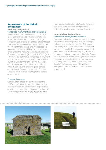 Managing and Protecting our Historic ... - Historic Scotland