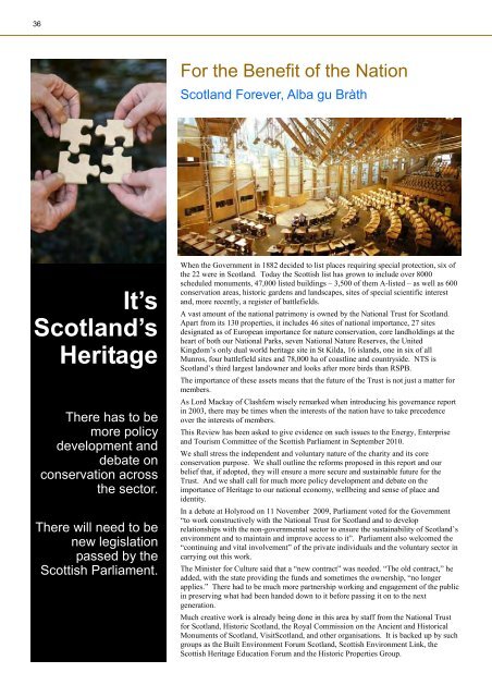 NTS Report 4 Aug 2010 - National Trust for Scotland