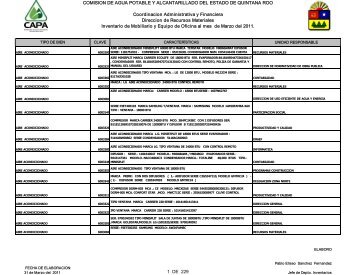 COMISION DE AGUA POTABLE Y ALCANTARILLADO DEL ...