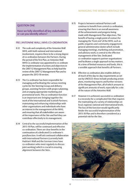 The Antonine Wall Management Plan 2013-18 - Glasgow City Council