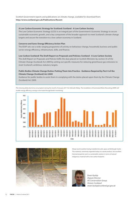 informing the conservation of the built env ironment - Historic Scotland