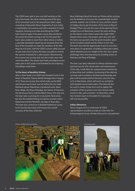 informing the conservation of the built env ironment - Historic Scotland