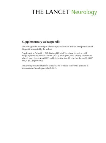 Supplementary webappendix - TheLancet.com