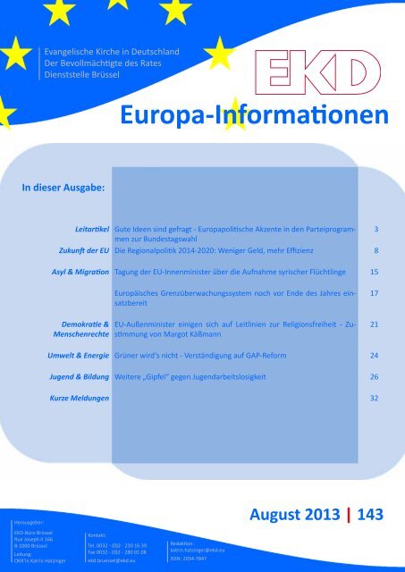 Europa-Informationen - Evangelische Kirche in Deutschland