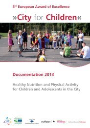 The Documentation of the Award of Excellence ... - Cities for Children