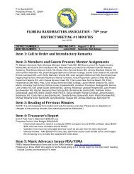 Distric 6 Meeting 1 minutes - Florida Music Educators Association ...