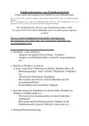 Schülerinformation zum Praktikumsbericht - Gymnasium St. Xaver