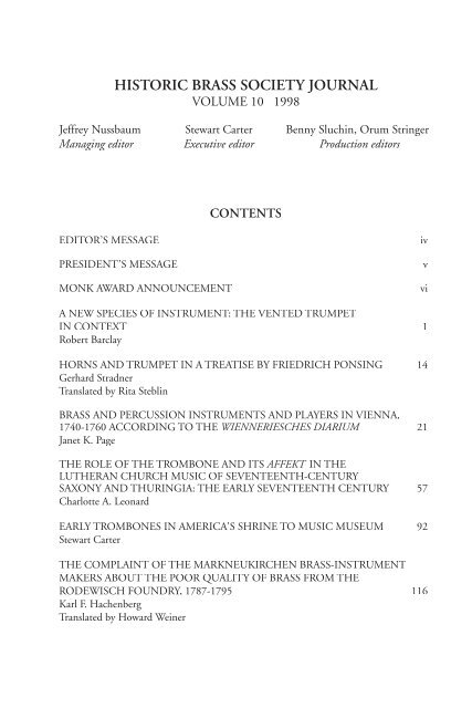 Table of Contents, Editor's Message, President's Message, Monk ...