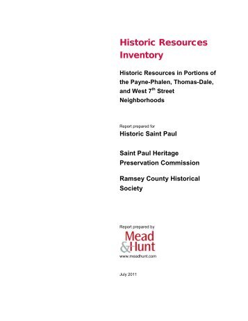 Historic Resources Survey - Historic Saint Paul