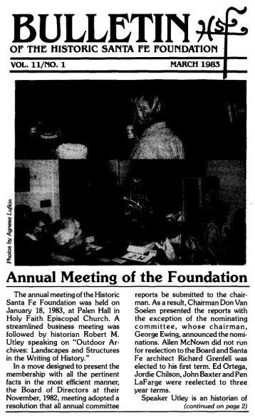 BULLETIN - Historic Santa Fe Foundation