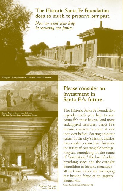 Download Endowment Brochure - Historic Santa Fe Foundation