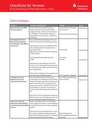 SEPA-Checkliste für Vereine-RZ.indd - Sparkasse KölnBonn