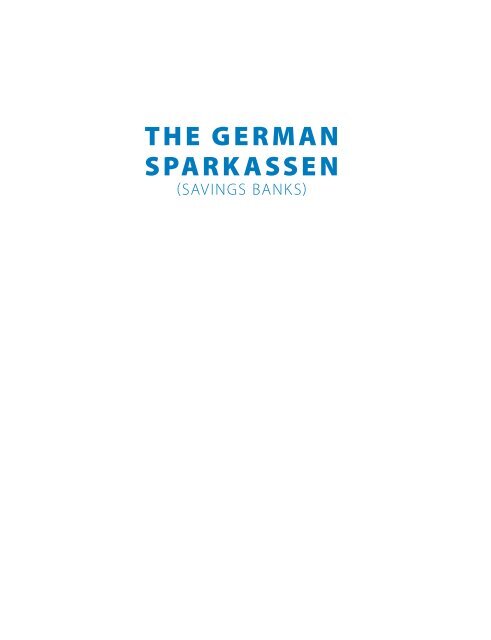 The German Sparkassen: A Commentary and Case study - Civitas