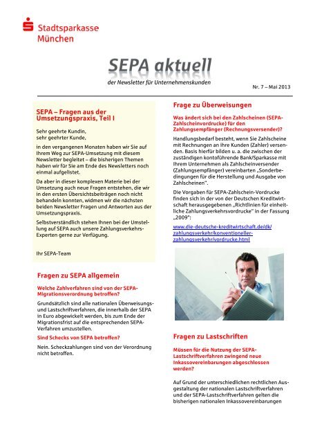 Ausgabe 05/2013 (PDF) - Stadtsparkasse München