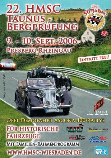 22. HMSC-Taunus-BergprÃ¼fung - Historische Bergrennen Rheingau