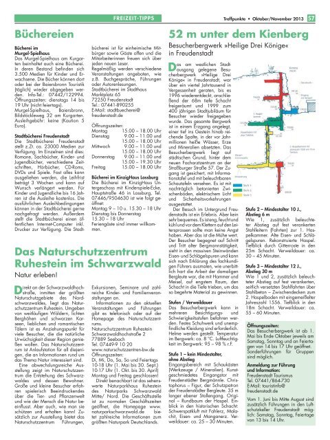 Oktober/November 2013 Kostenlos für Sie - Schwarzwälder Bote