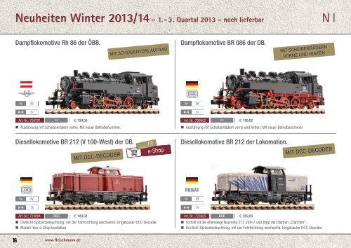 Neuheiten Winter 2013/2014 - Fleischmann